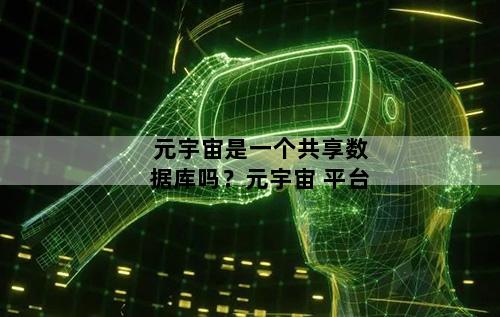 元宇宙是一个共享数据库吗？元宇宙 平台